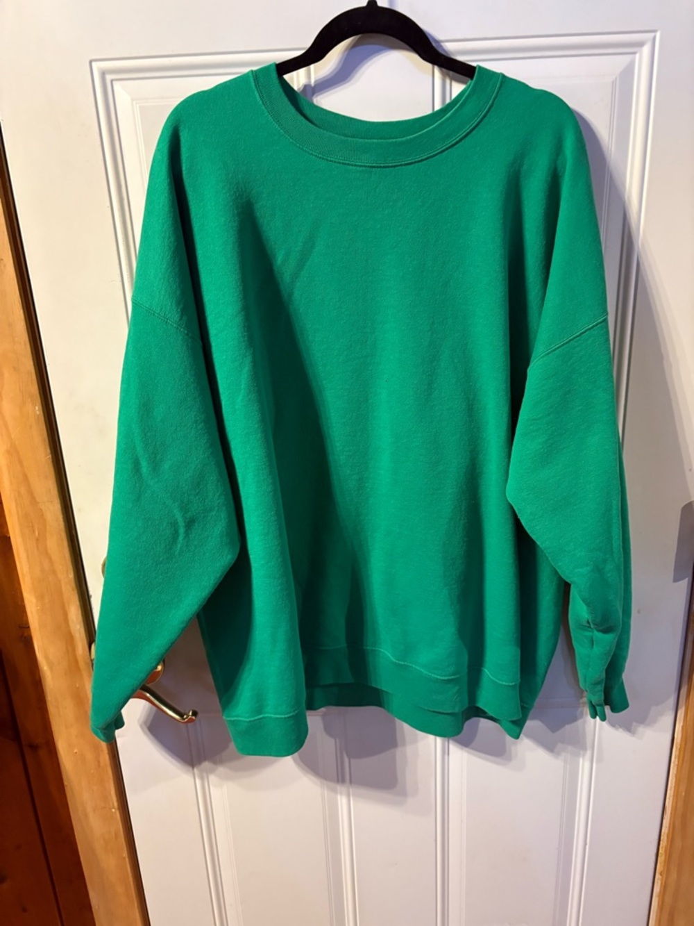 Hanes Eco Smart 3XL Green Crewneck Sweatshirt Pullover Oversized Cozy